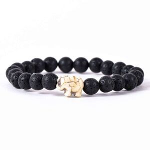 Fahlo Expedition Elephant Tracking Bracelet - Lava Stone New Without Tags or Box